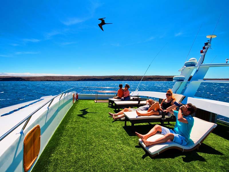 Anahi Galapagos catamaran upper deck